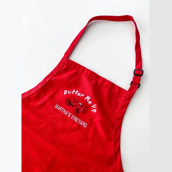 Martha's Vineyard - "Butter Me Up" Embroidered Lobster Apron - Picture 1 of 7